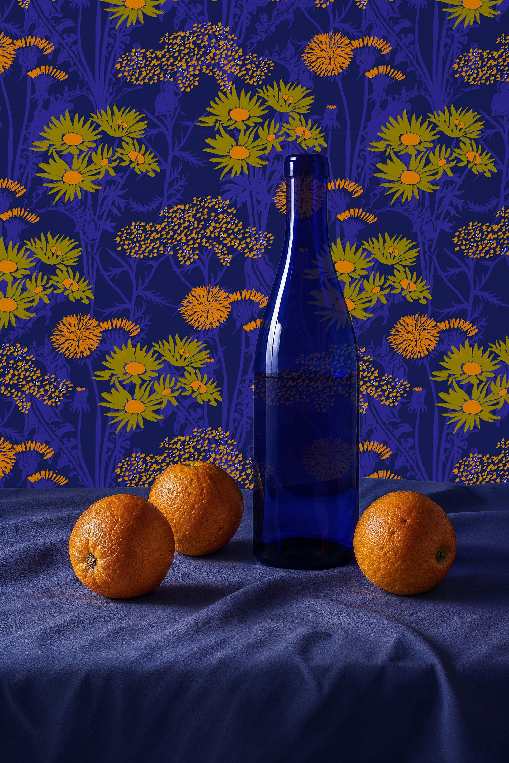Picnic Cobalt Coco Dávez Colortherapills Wallpaper by Coordonné