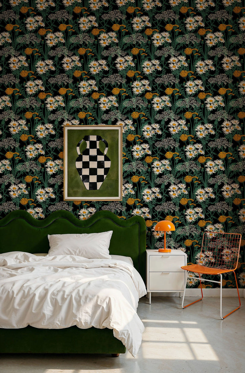 Picnic Noir Coco Dávez Colortherapills Wallpaper by Coordonné
