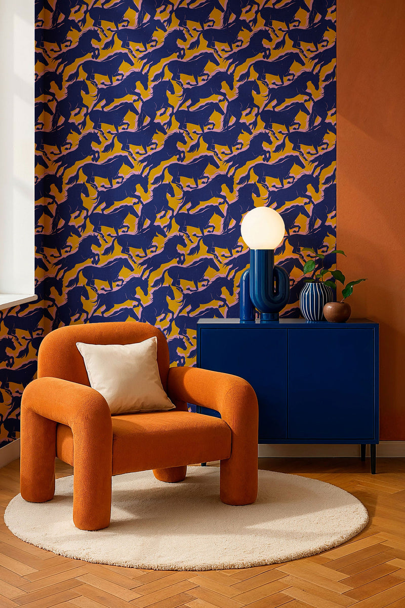 Galope Golden Coco Dávez Colortherapills Wallpaper by Coordonné