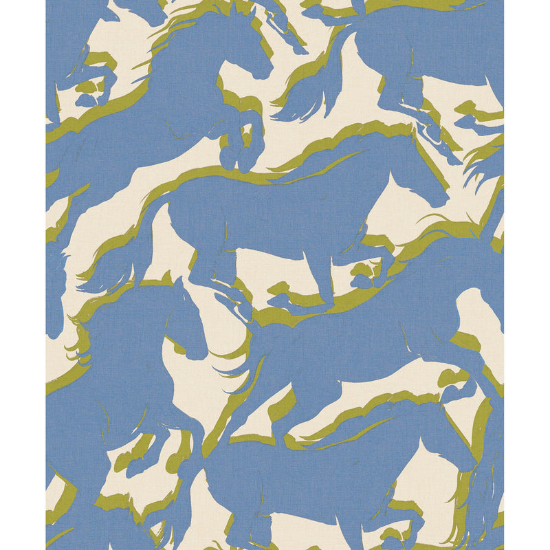 Galope Blue Coco Dávez Colortherapills Wallpaper by Coordonné