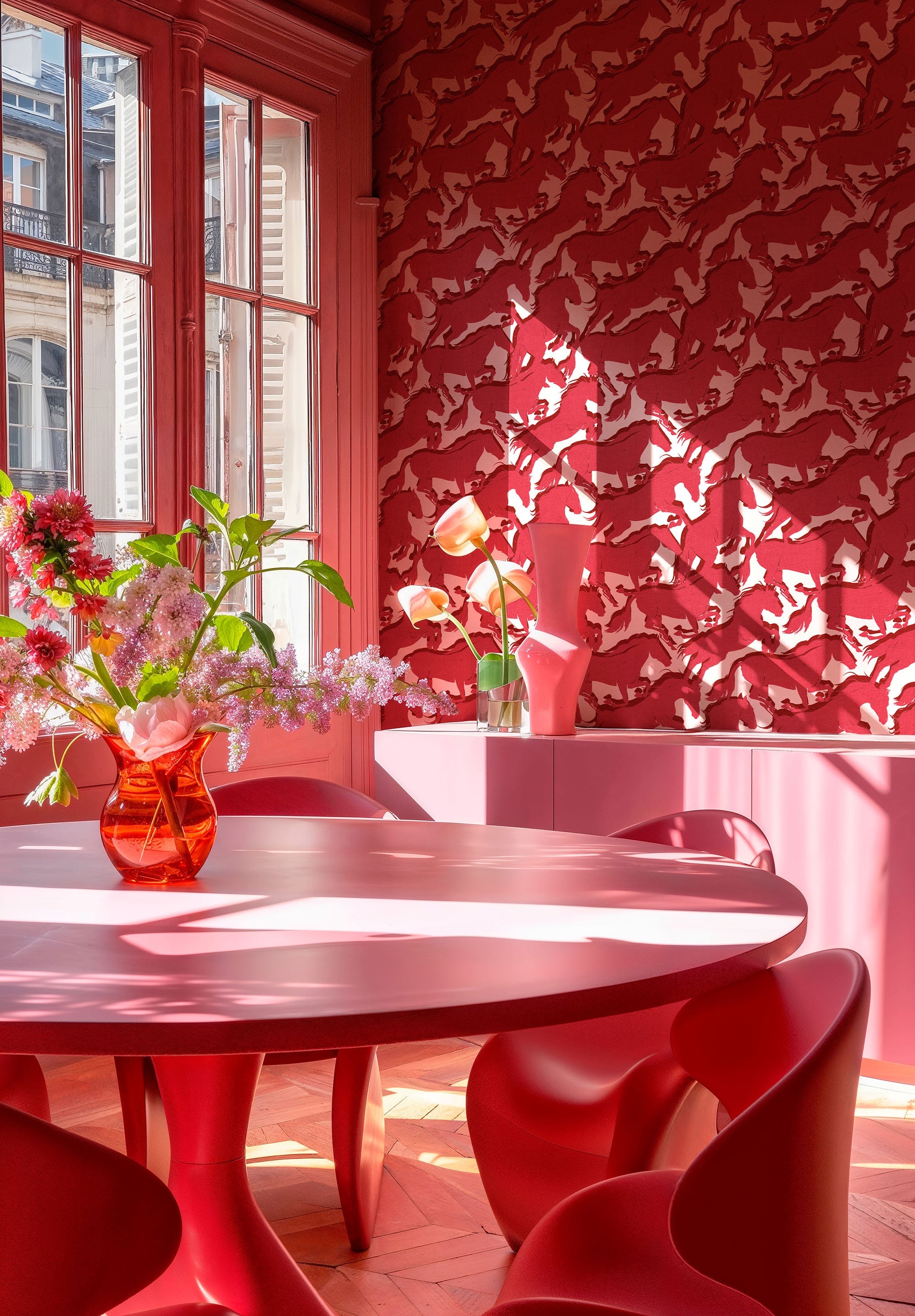 Galope Pink Coco Dávez Colortherapills Wallpaper by Coordonné