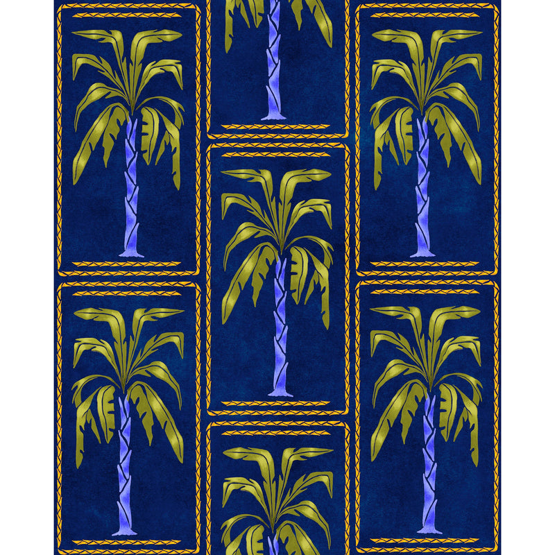 Veraneo Cobalt Coco Dávez Colortherapills Wallpaper by Coordonné