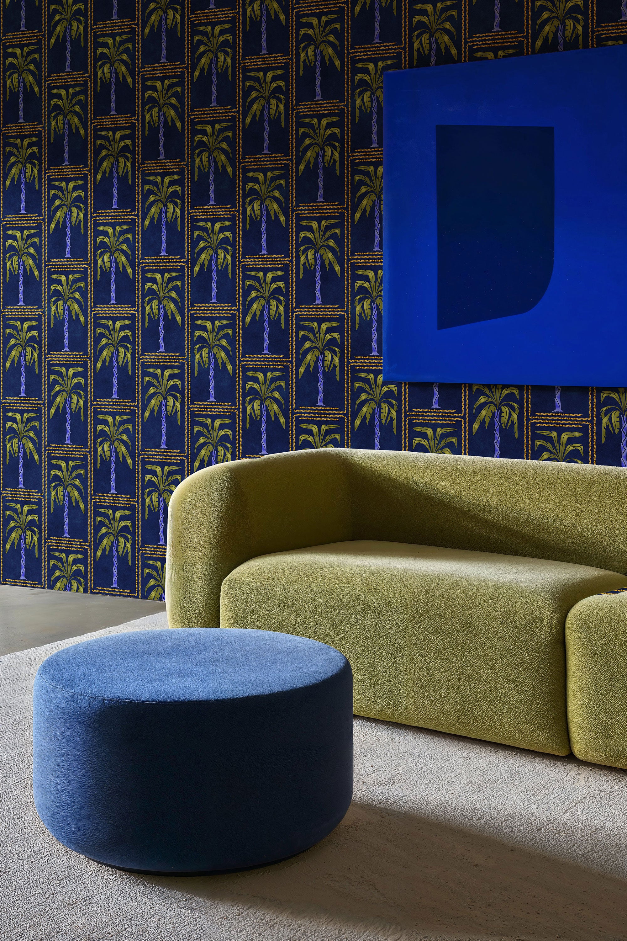 Veraneo Cobalt Coco Dávez Colortherapills Wallpaper by Coordonné