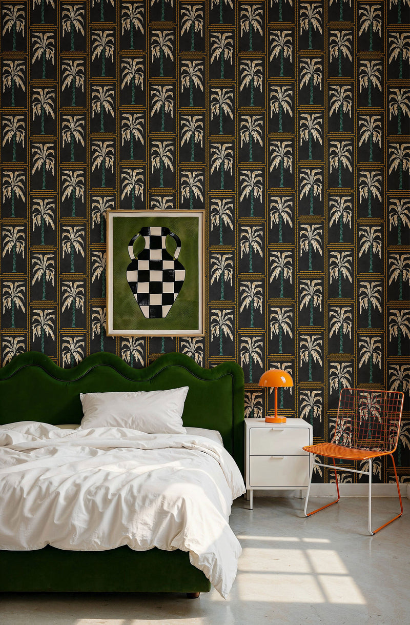 Veraneo Noir Coco Dávez Colortherapills Wallpaper by Coordonné