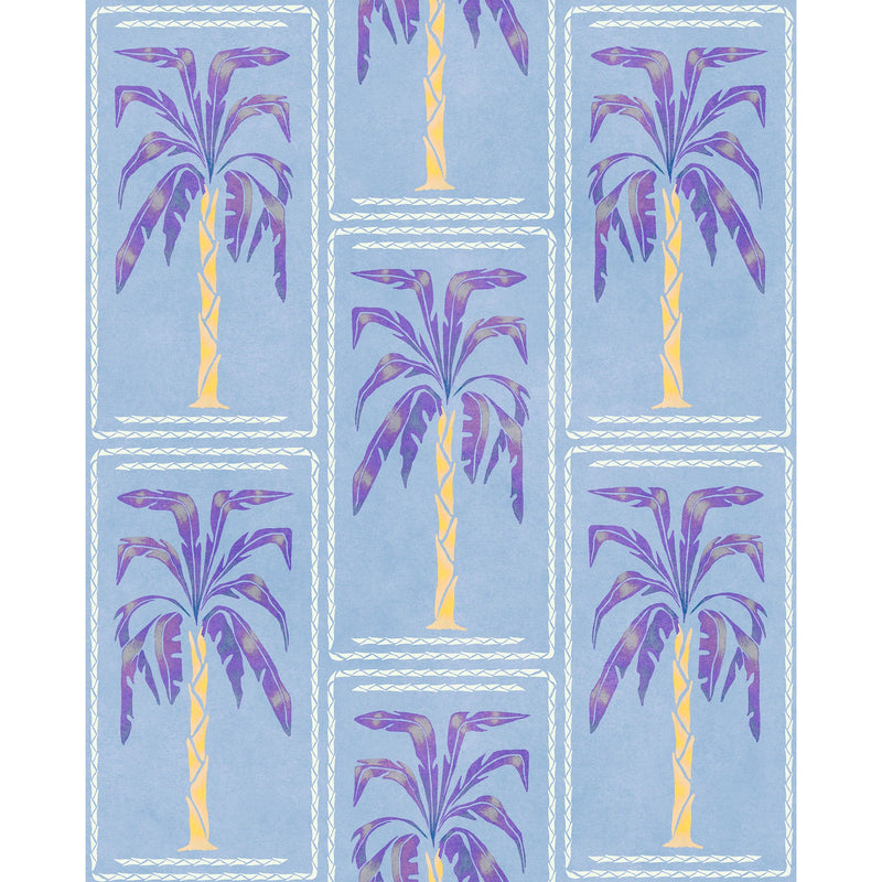 Veraneo Blue Coco Dávez Colortherapills Wallpaper by Coordonné