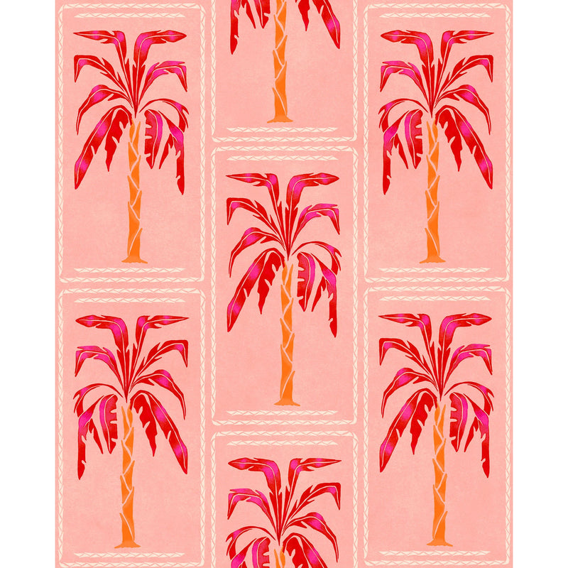 Veraneo Pink Coco Dávez Colortherapills Wallpaper by Coordonné