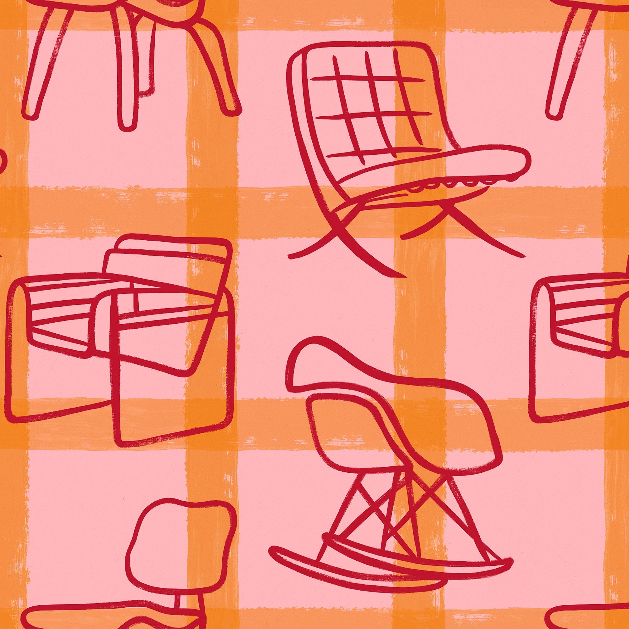 Iconicos Pink Coco Dávez Colortherapills Wallpaper by Coordonné