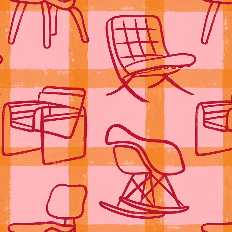 Iconicos Pink Coco Dávez Colortherapills Wallpaper by Coordonné