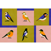 Like a Bird Cobalt Coco Dávez Colortherapills Wallpaper by Coordonné