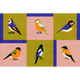 Like a Bird Cobalt Coco Dávez Colortherapills Wallpaper by Coordonné