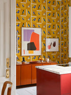 Like a Bird Golden Coco Dávez Colortherapills Wallpaper by Coordonné