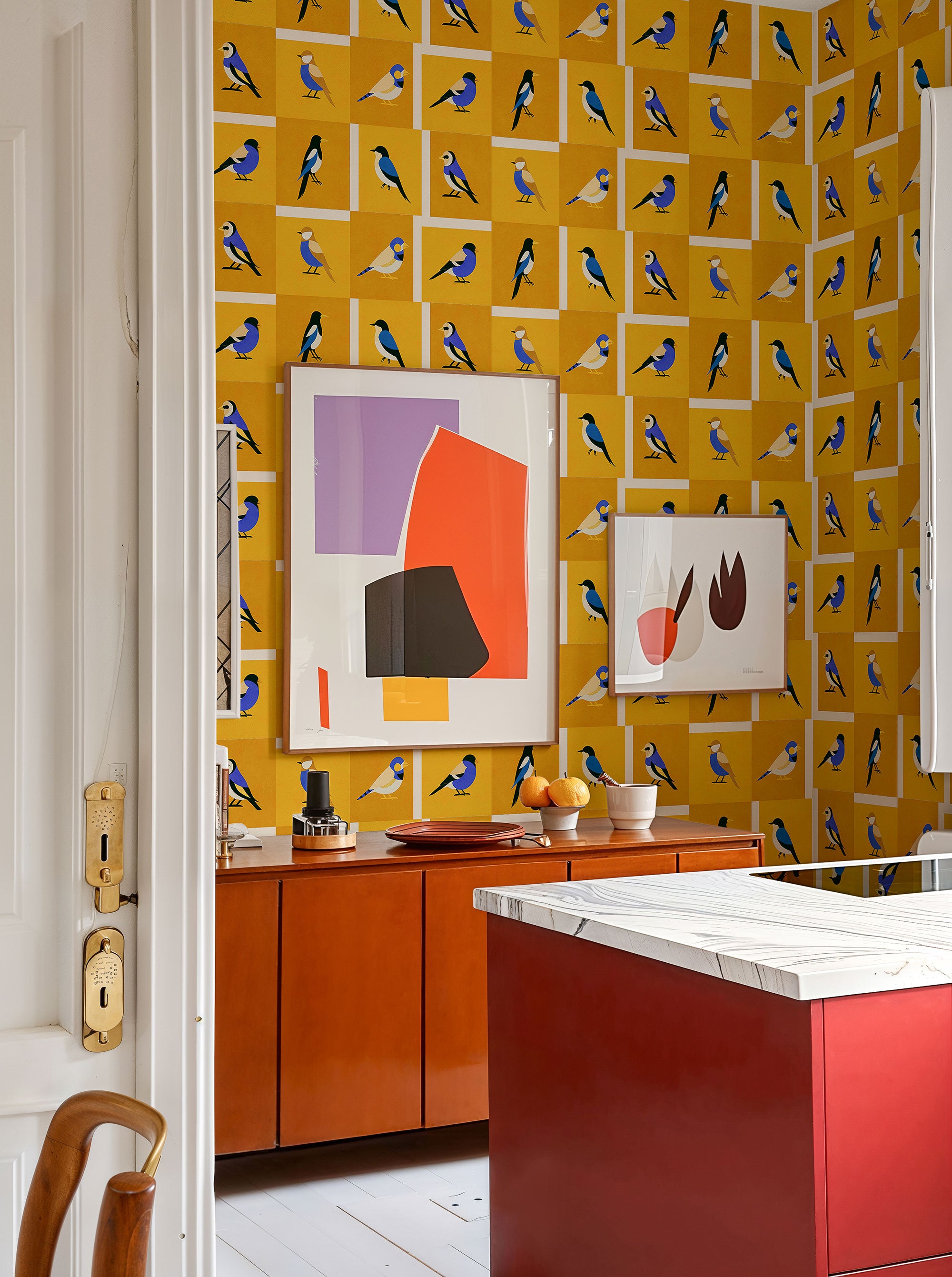 Like a Bird Golden Coco Dávez Colortherapills Wallpaper by Coordonné