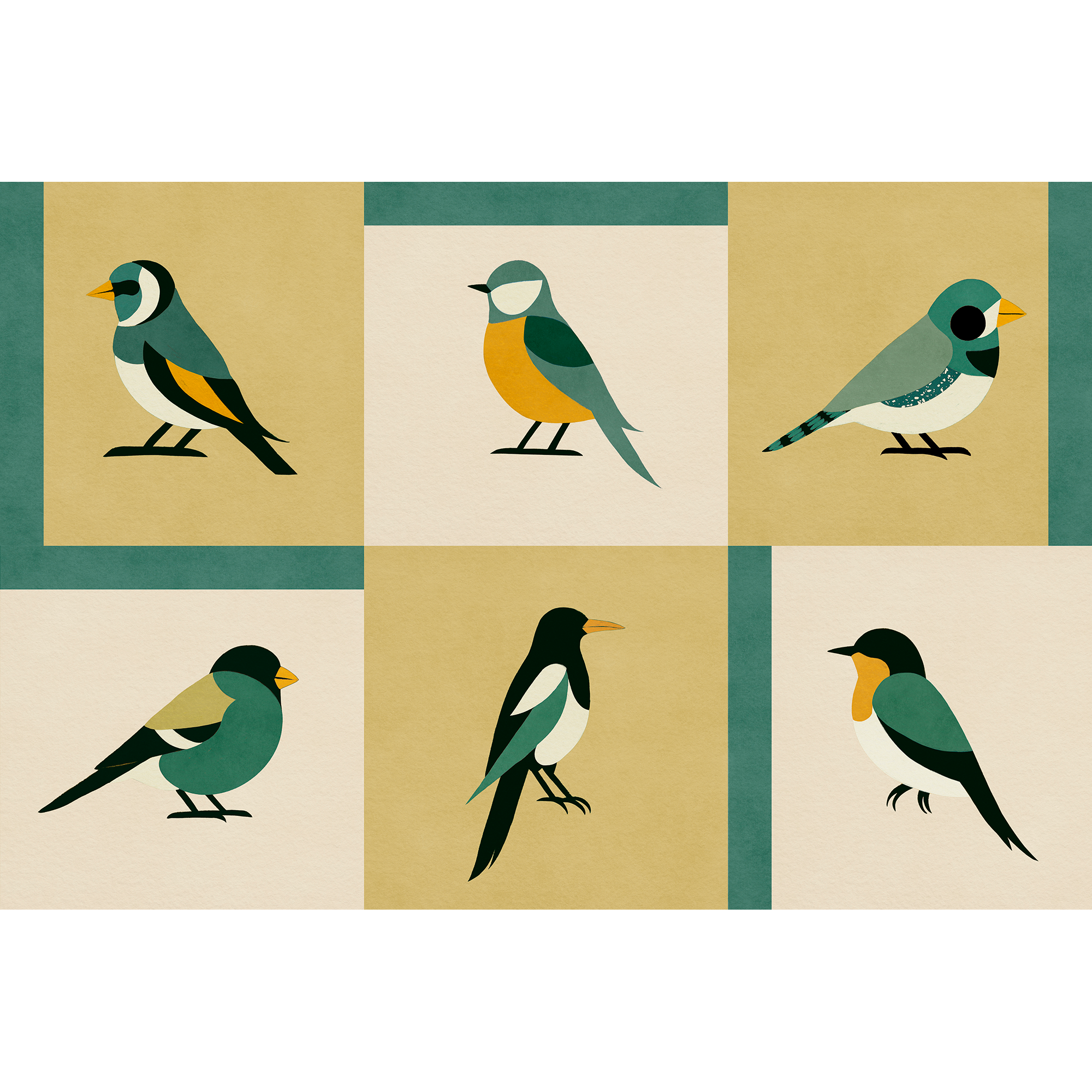 Like a Bird Kumquat Coco Dávez Colortherapills Wallpaper by Coordonné