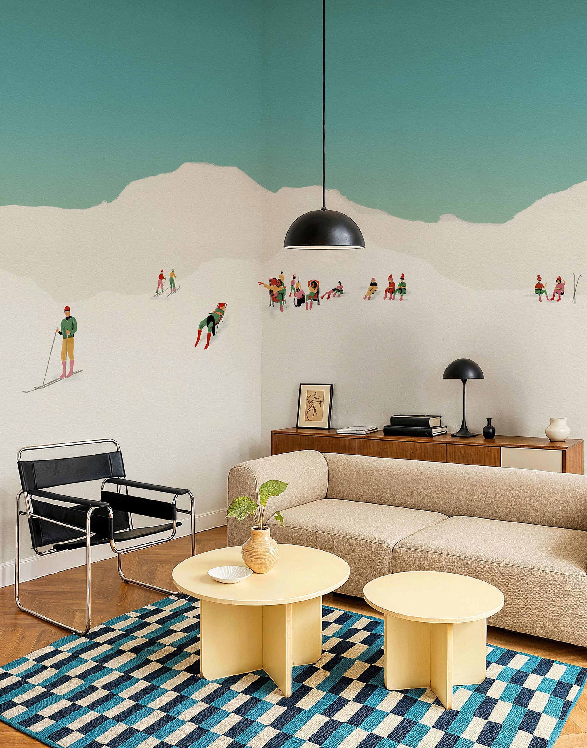 Apreski Blue Coco Dávez Colortherapills Mural by Coordonné (400x280cm)