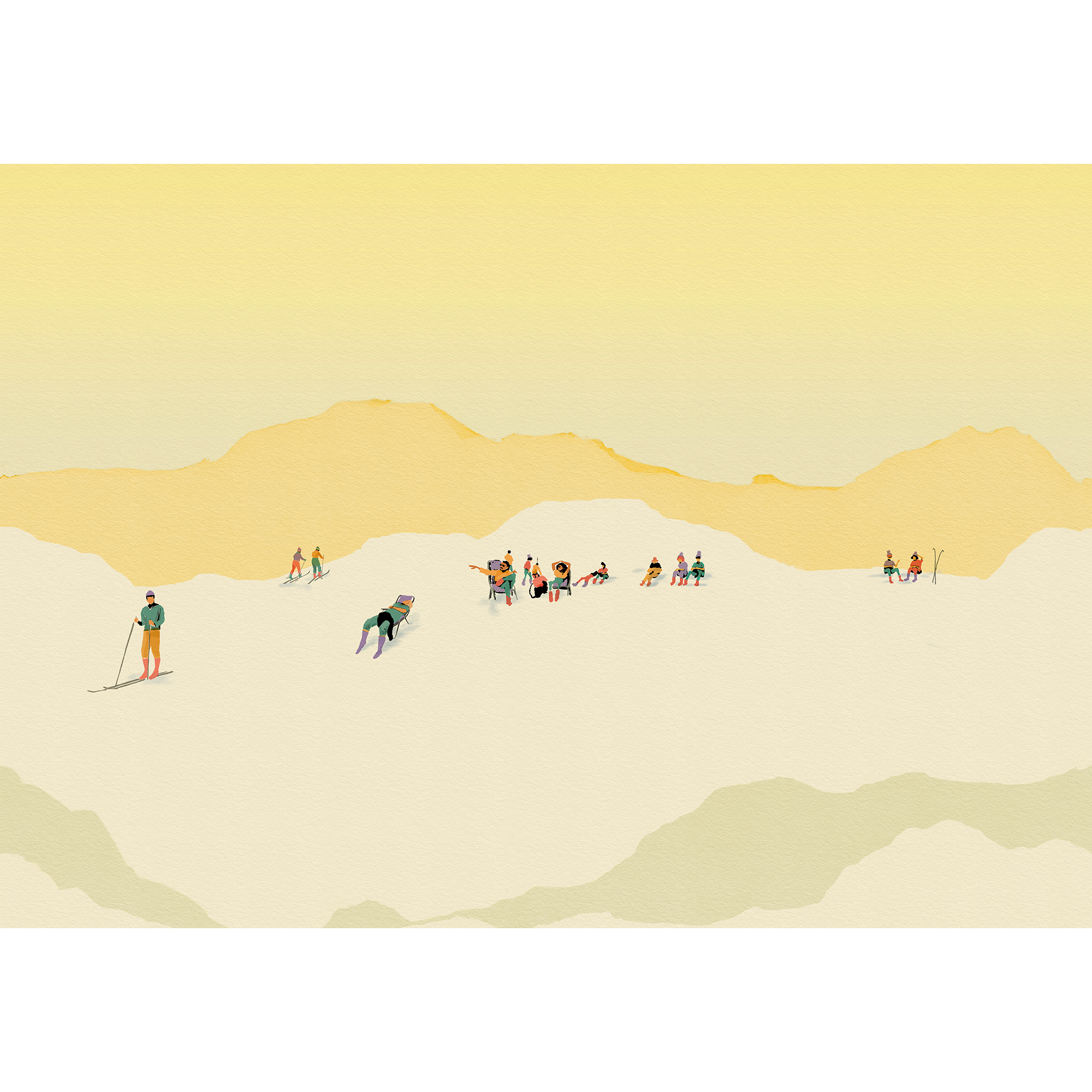 Apreski Sunset Coco Dávez Colortherapills Mural by Coordonné (400x280cm)