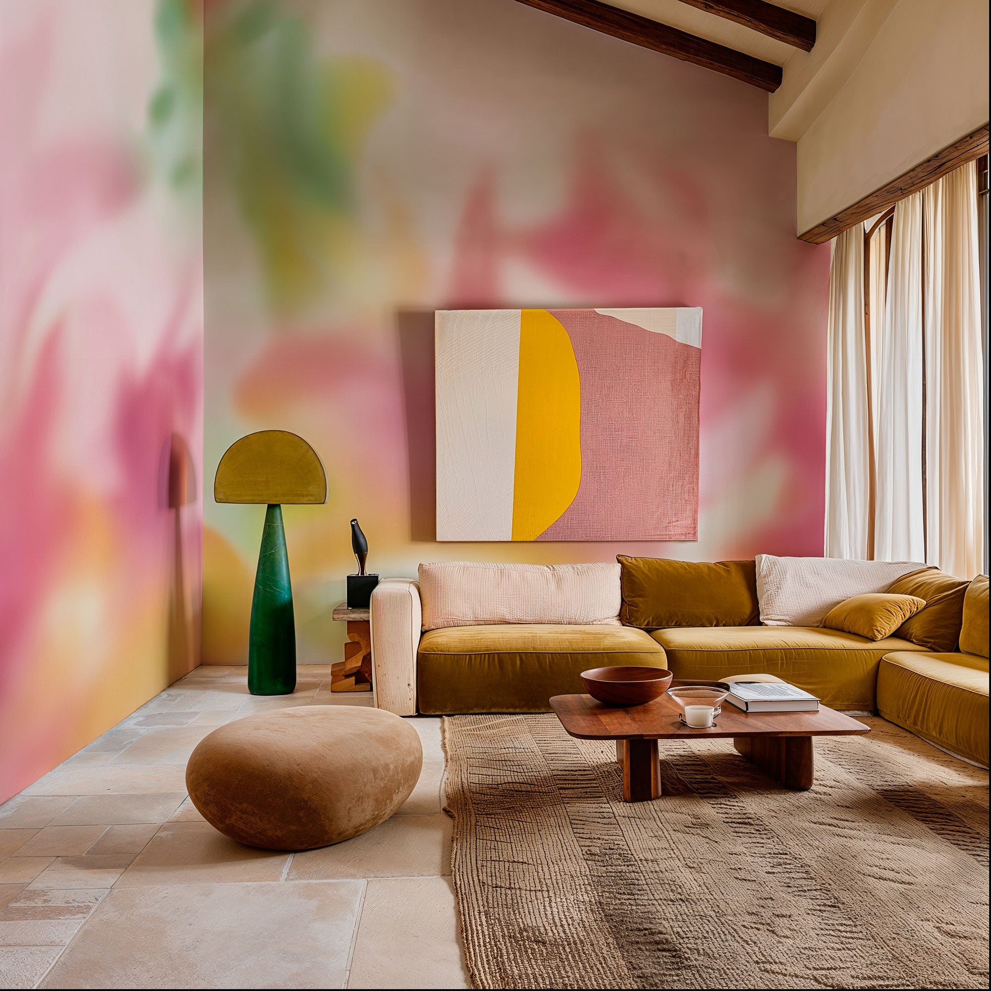 Maravillas Pink Coco Dávez Colortherapills Mural by Coordonné (400x280cm)