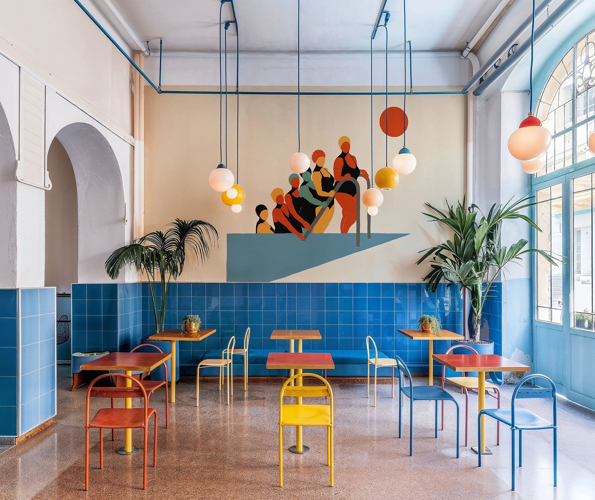 Equilibrio Blue Coco Dávez Colortherapills Mural by Coordonné (400x280cm)