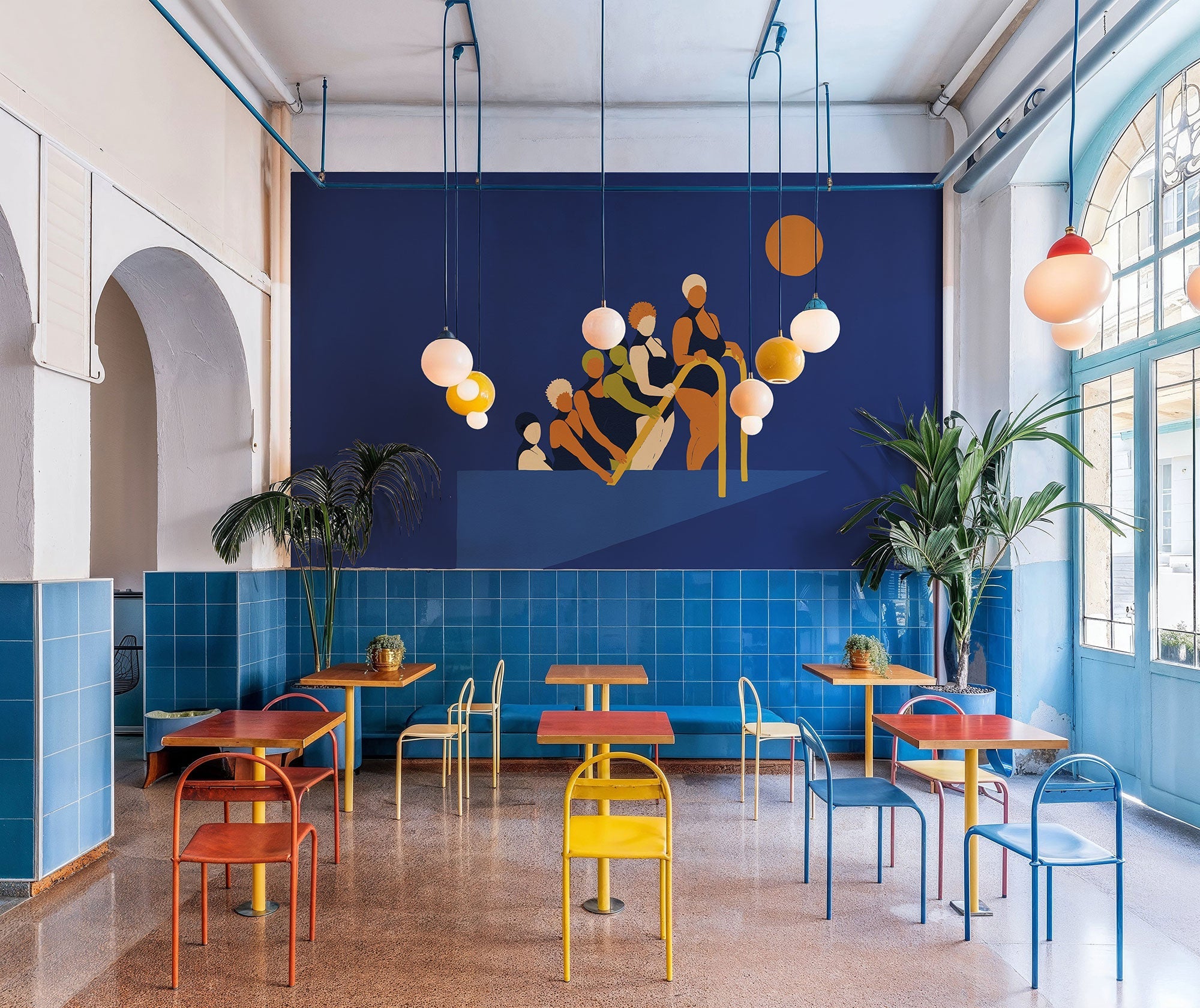 Equilibrio Cobalt Coco Dávez Colortherapills Mural by Coordonné (400x280cm)