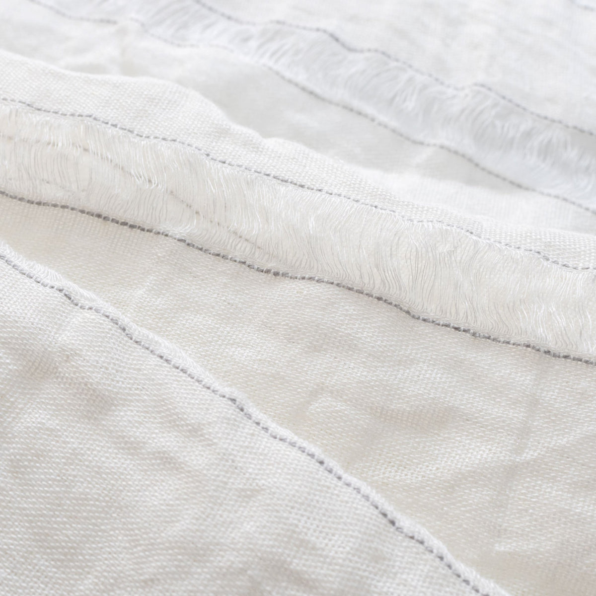 Milano Stripe Bianco Spring 2023 Fabric by Coraggio — flat
