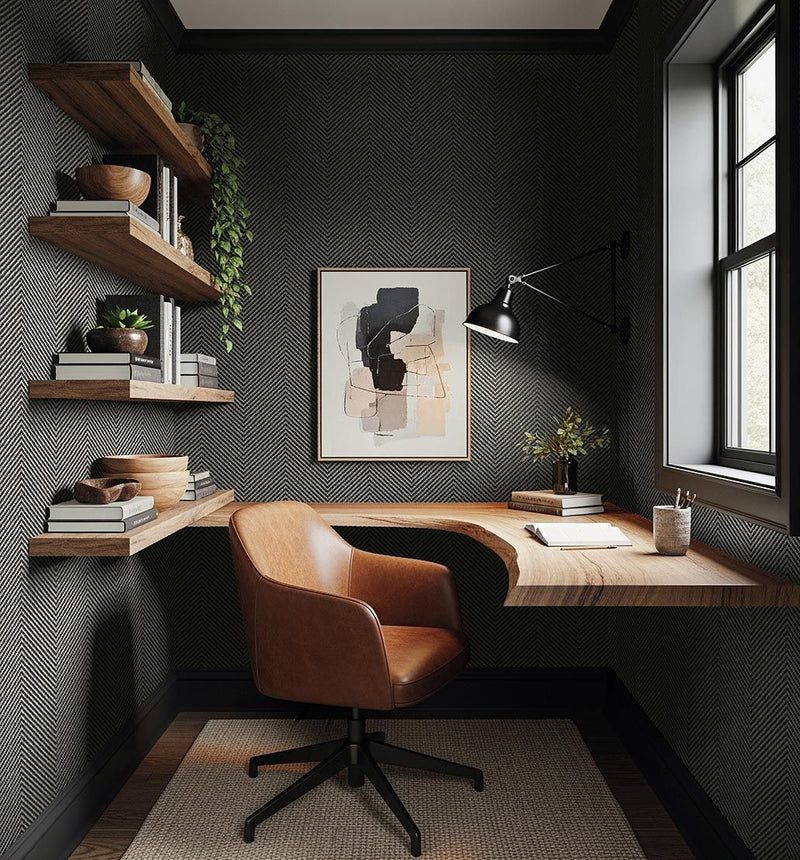 CA10208 Tobermory Black Wallpaper by Carl Robinson for Today Interiors
