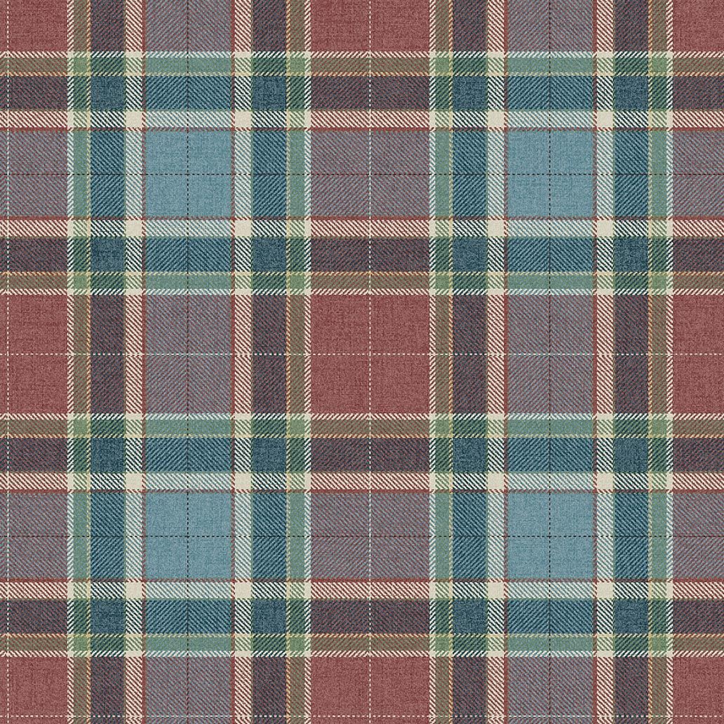 CA10401 Stirling Blue and Red Wallpaper by Carl Robinson for Today Int