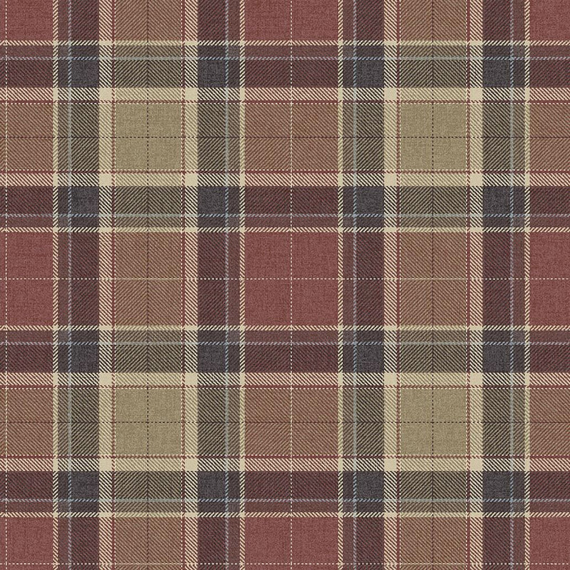CA10411 Stirling Red and Tan Wallpaper by Carl Robinson for Today Inte