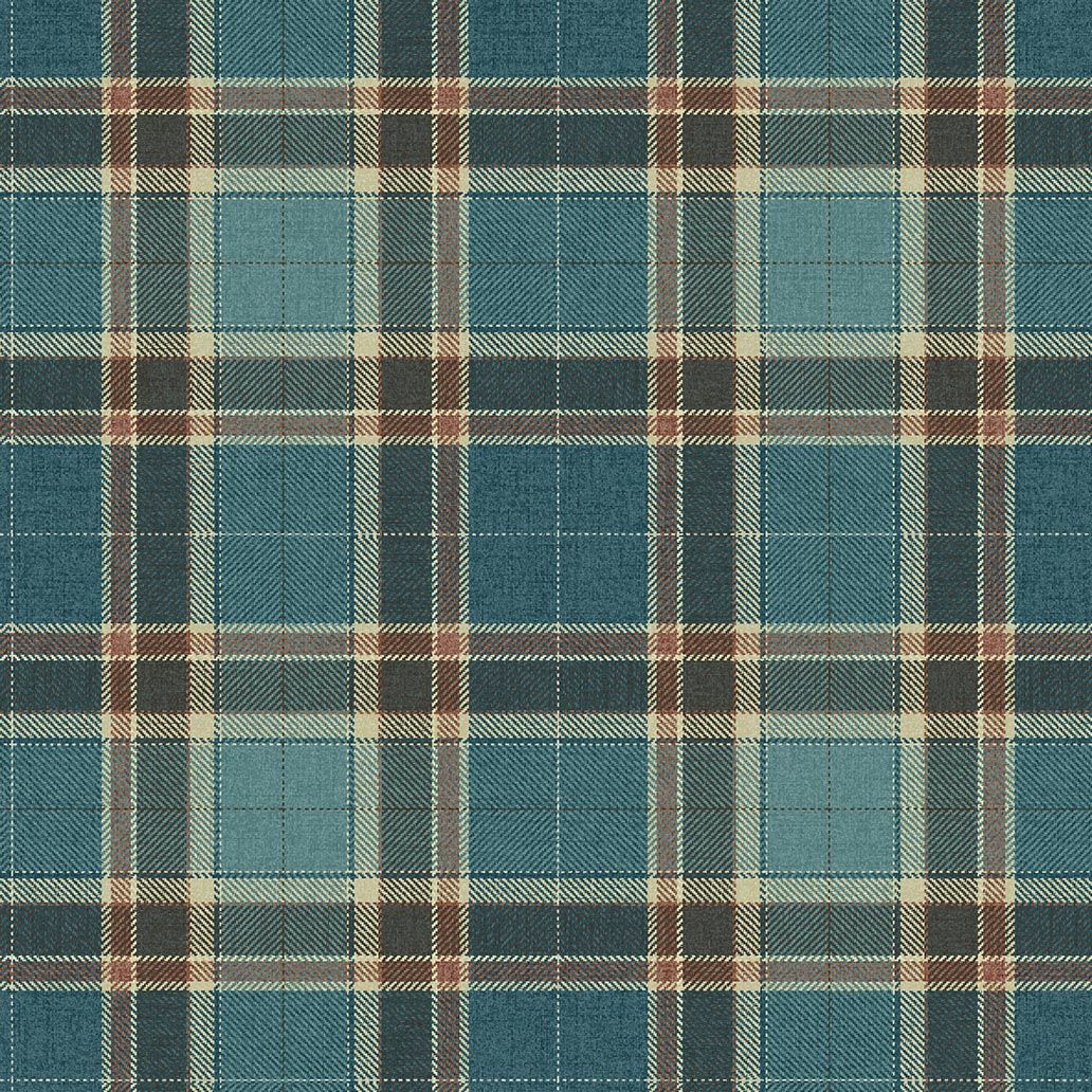 CA10412 Stirling Blue and Brick Wallpaper by Carl Robinson for Today I