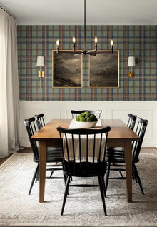 CA10701 Berwick Green and Navy Wallpaper by Carl Robinson for Today In