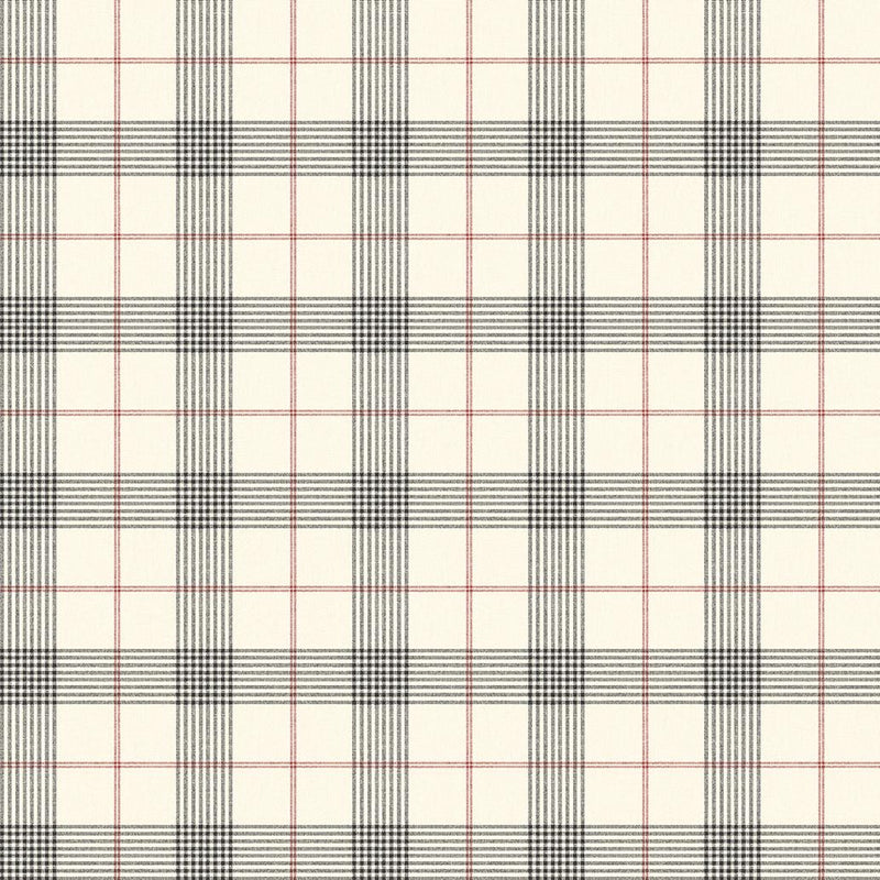 CA11011 Torridon Black Red and Cream Wallpaper by Carl Robinson for To