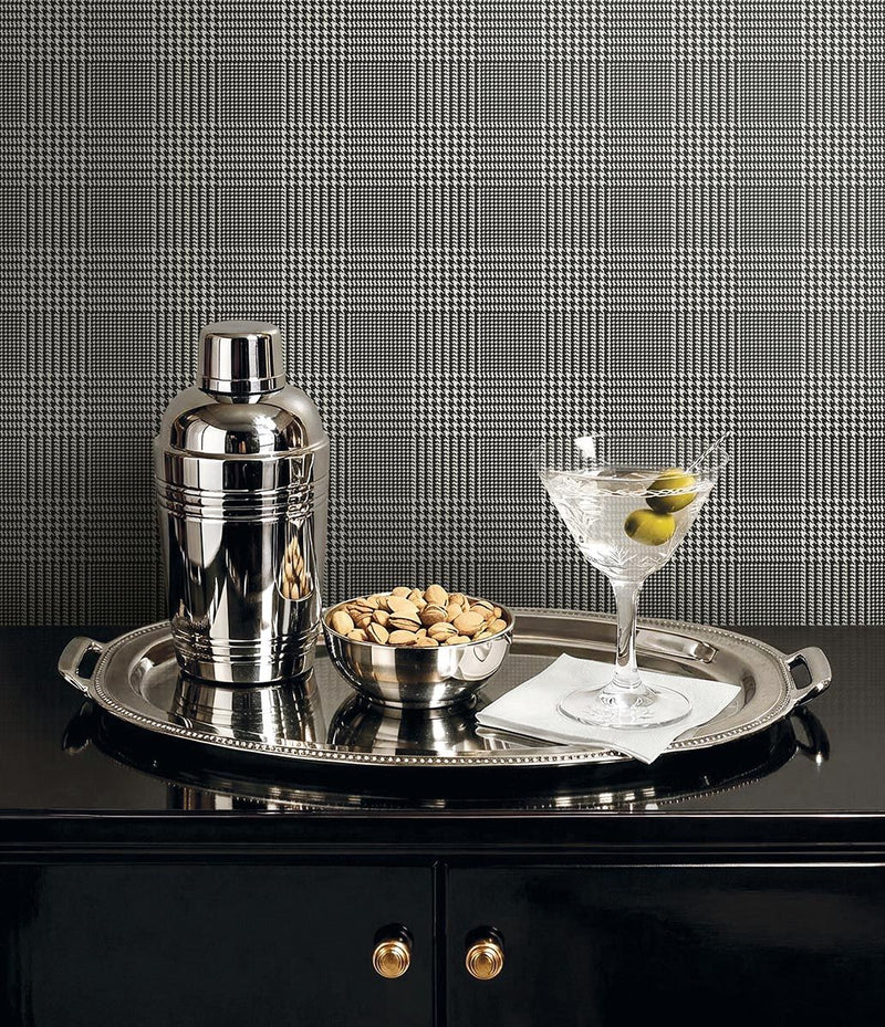 CA11300 St Andrews Black and White Wallpaper by Carl Robinson for Toda