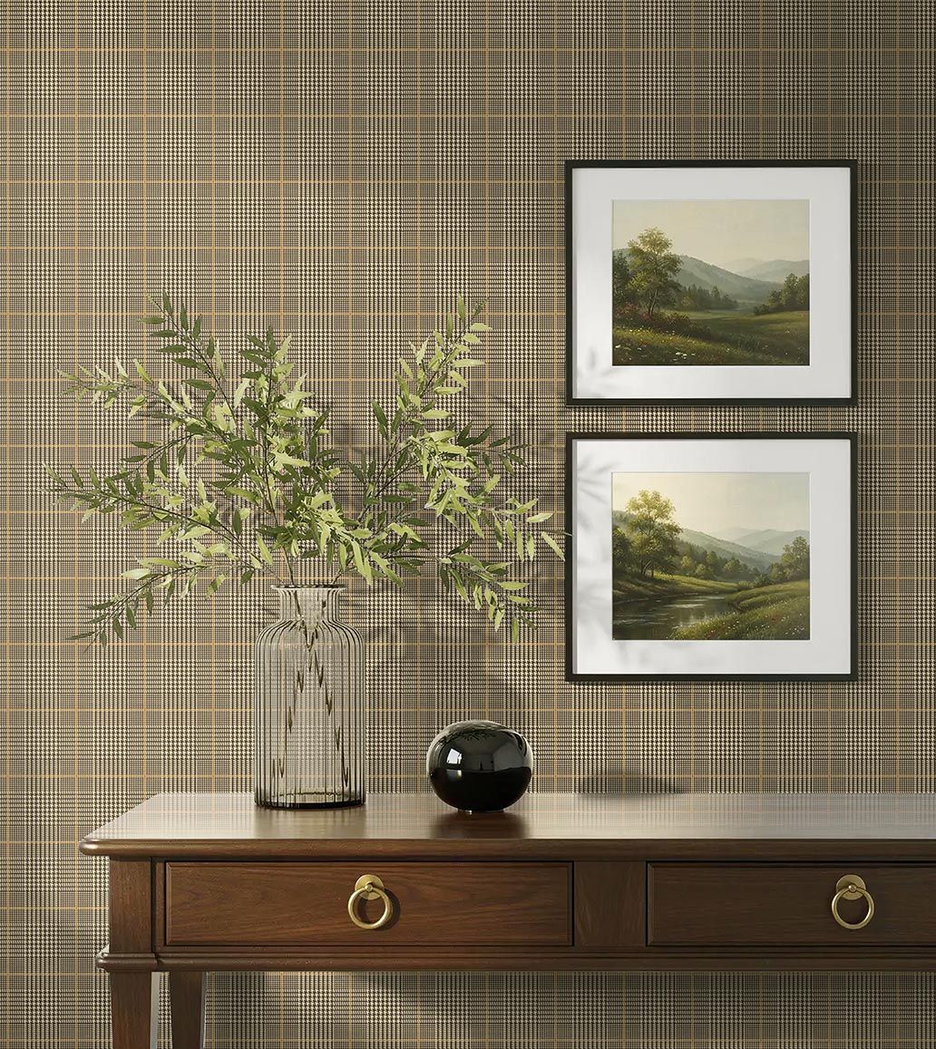 CA11306 St Andrews Brown Wallpaper by Carl Robinson for Today Interior