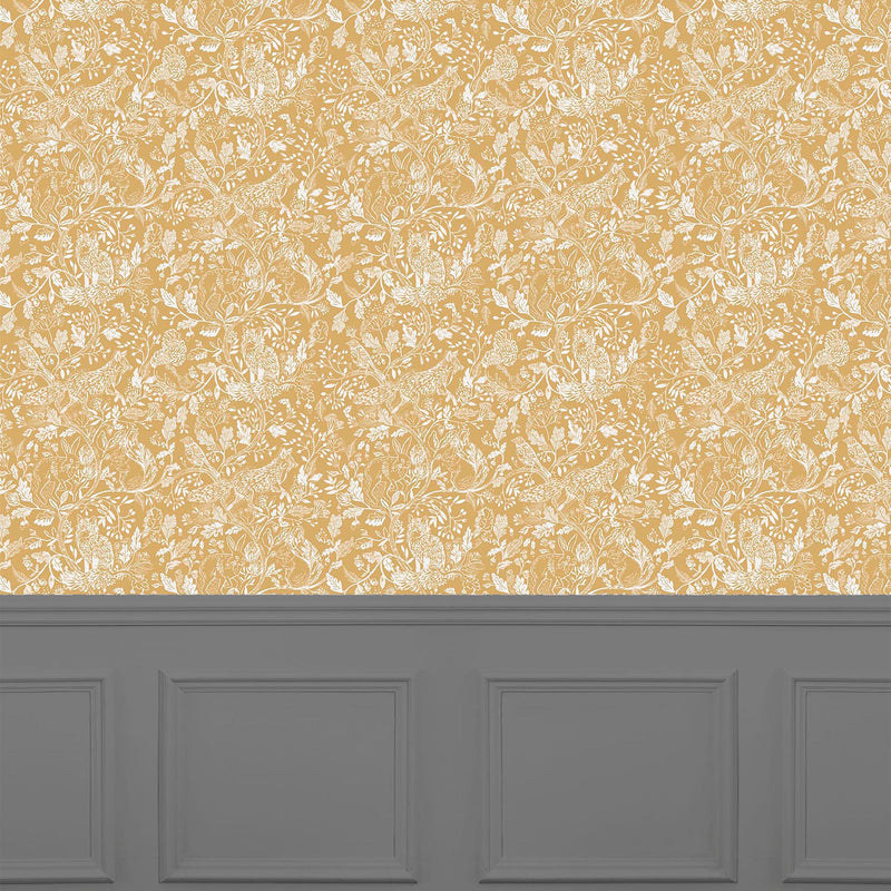 Cademuir Mustard Wallpaper by Voyage Maison | CADEMUI/WPO/MUS