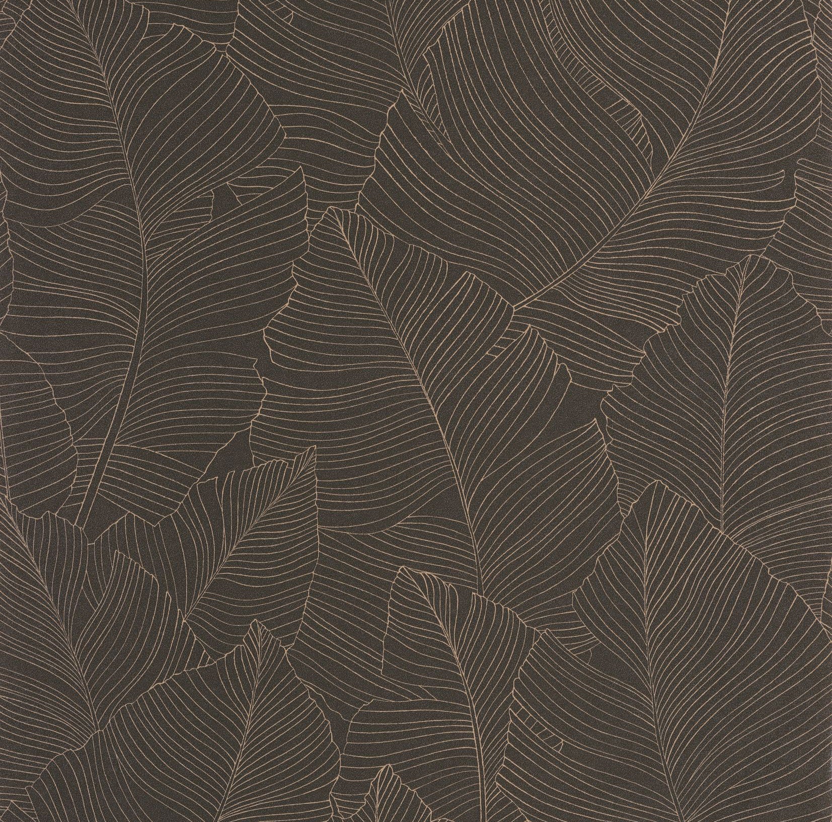 106509027 Vegetalia Noir Sepia Wallpaper by Caselio
