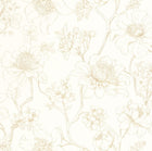 107070244 Silent Garden Blanc Or Wallpaper by Caselio