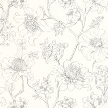 107070932 Silent Garden Noir Wallpaper by Caselio