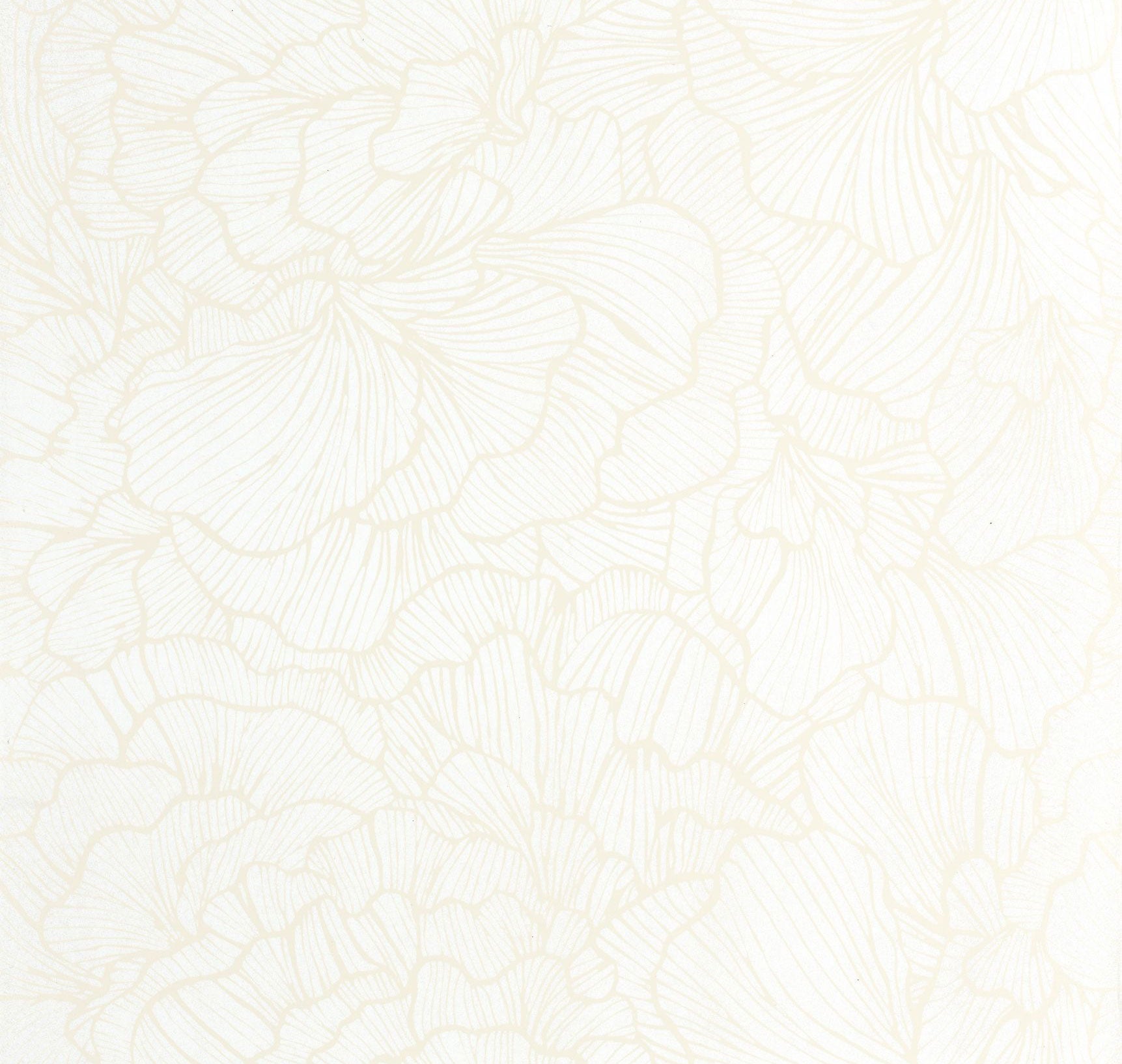 107080063 Delicate Petals Blanc Wallpaper by Caselio