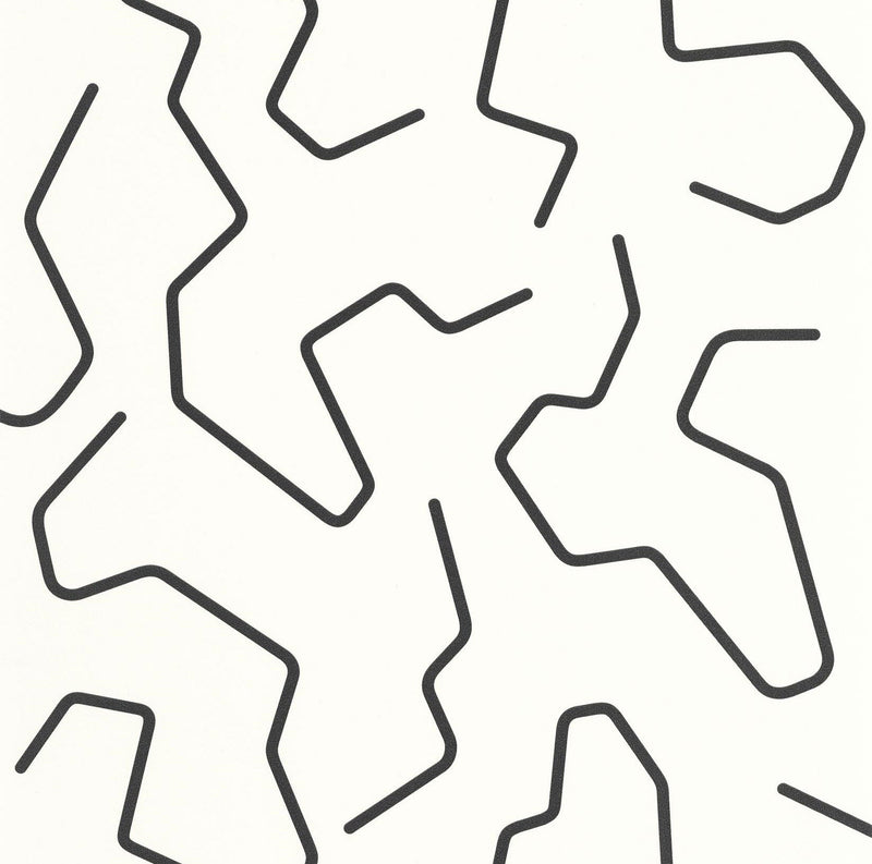 107100972 Art Line Noir Et Blanc Wallpaper by Caselio