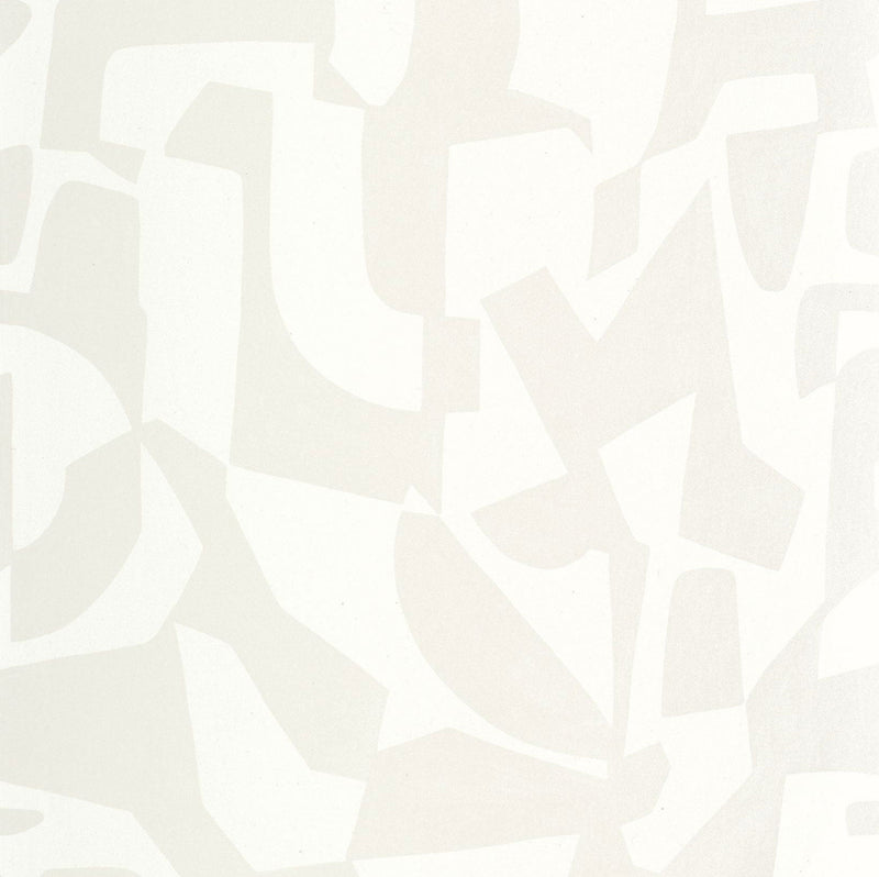 107120114 Broken Pattern Blanc Nacre Wallpaper by Caselio
