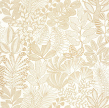 107160287 Golden Jungle Blanc Or Wallpaper by Caselio