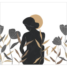 107240908 Moon Woman Noir Et Blanc Mural by Caselio