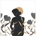 107240909 Moon Woman Noir Et Blanc Mural by Caselio