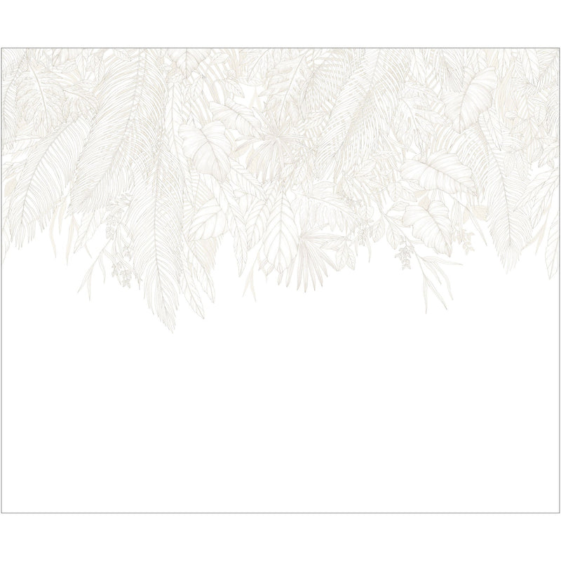 107260007 Descendant Jungle Blanc Mural by Caselio