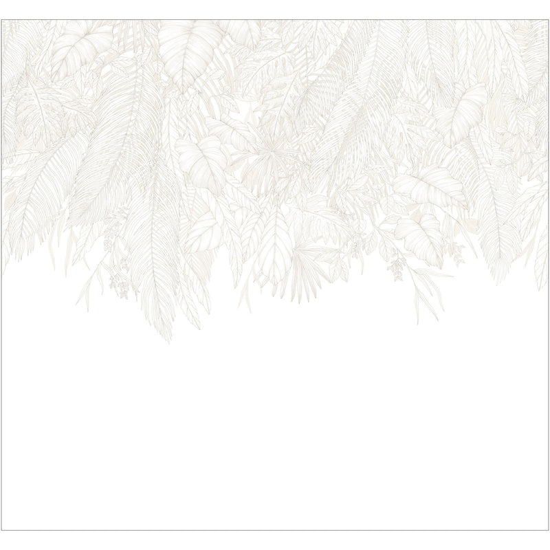 107260008 Descendant Jungle Blanc Mural by Caselio