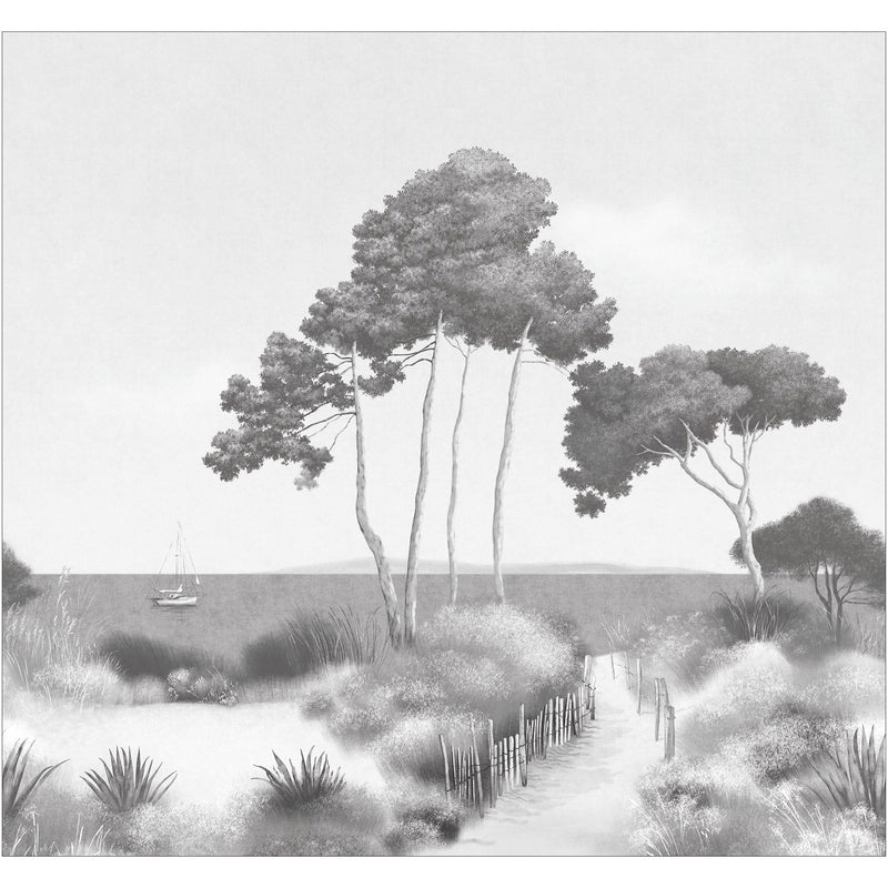 107270908 Seaside Noir Et Blanc Mural by Caselio