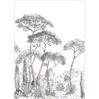 107290903 Forest Of Pinea Noir Et Blanc Mural by Caselio