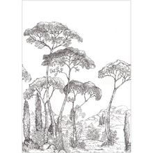 107290903 Forest Of Pinea Noir Et Blanc Mural by Caselio