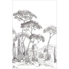 107290904 Forest Of Pinea Noir Et Blanc Mural by Caselio