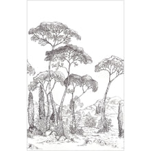107290904 Forest Of Pinea Noir Et Blanc Mural by Caselio