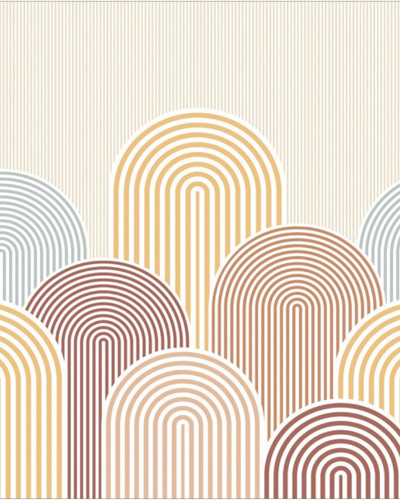 MIP107824601 Arched Line Multicoloured Mural by Caselio