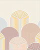 Arched Line Multicoloured Mix & Stripes Mural by Caselio